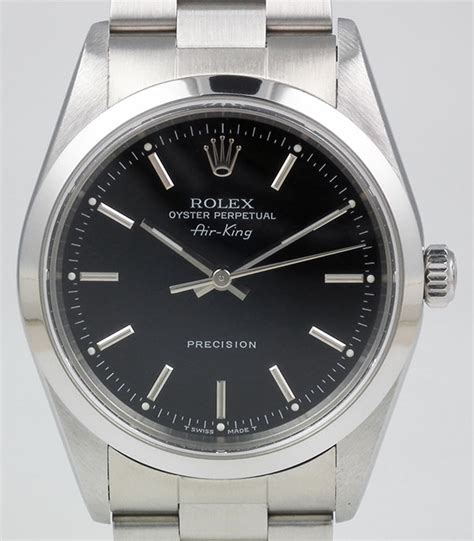 rolex oyster perpetual air king black face